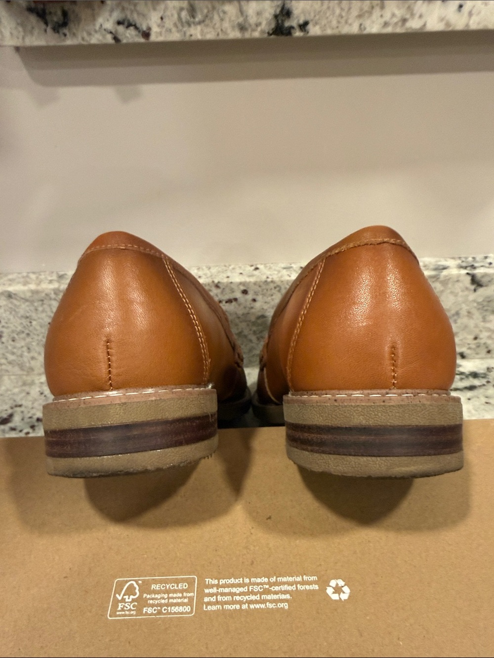 Earth Tan Leather Penny Loafers for Men - Picture 6 of 9